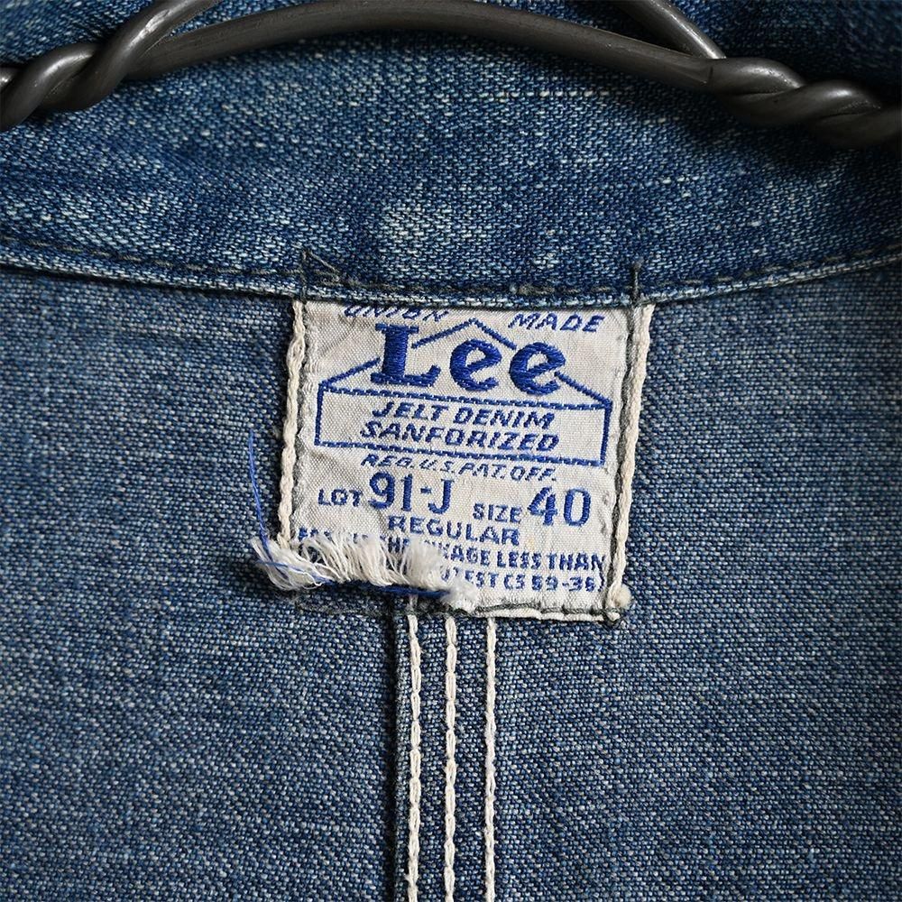 復刻40sモデル Lee 91-j denim coverall ハウスマーク Lee 91-J DENIM COVERALL（1940'S/NICE CUSTOM/SZ 40） - 古着屋