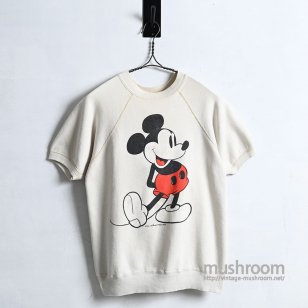 OLD MICKEY MOUSE S/S SWEAT SHIRT1960'S/WATER PRINT
