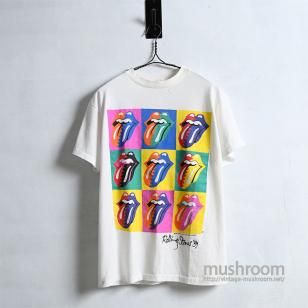 ROLLING STONES '89 TOUR T-SHIRT1980'S/GOOD CONDITION/LARGE