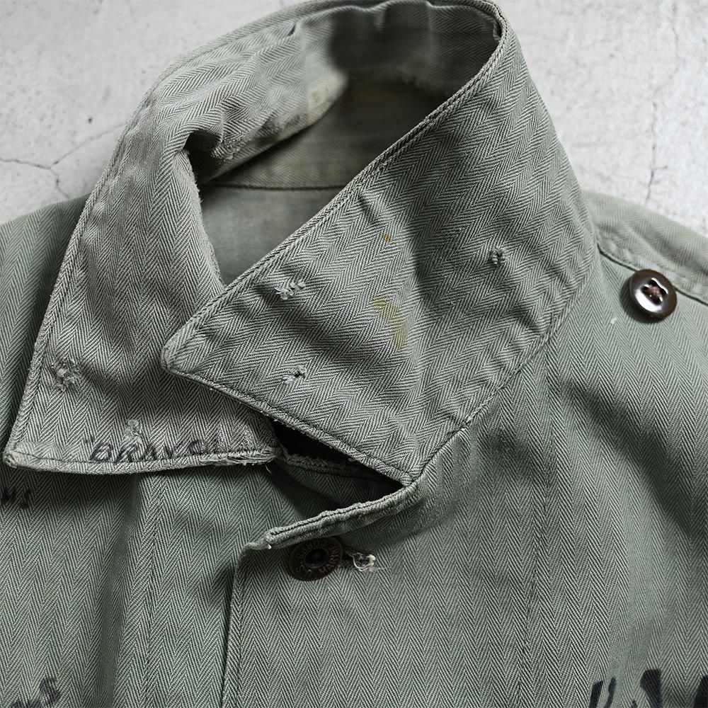 USMC P-47 HBT UTILITY JACKET WITH MESSAGE - 古着屋 USMC P-47 HBT UTILITY JACKET WITH MESSAGE - 古着屋
