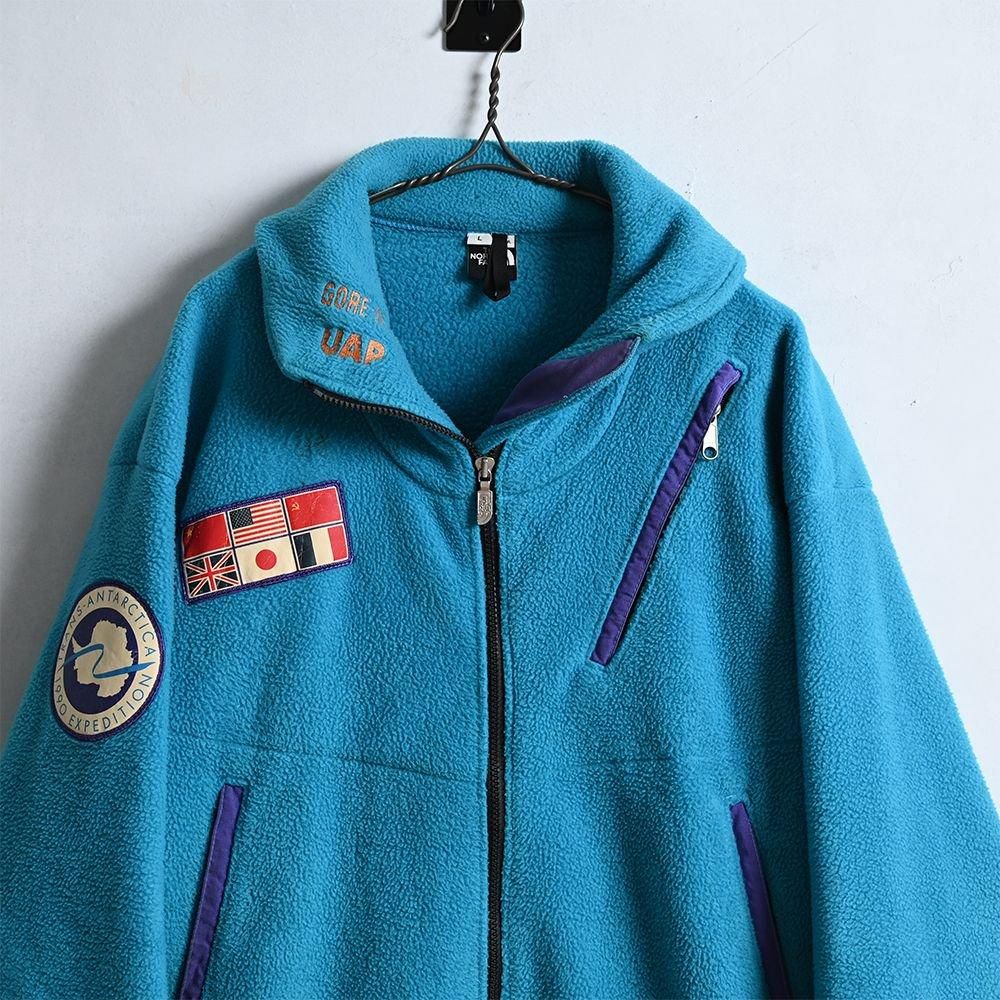 THE NORTH FACE ”TRANCE-ANTARCTICA” F/Z FLEECE JACKET（1990'S/BLUE/LARGE） -  古着屋 ｜ mushroom(マッシュルーム) ヴィンテージクロージングストア