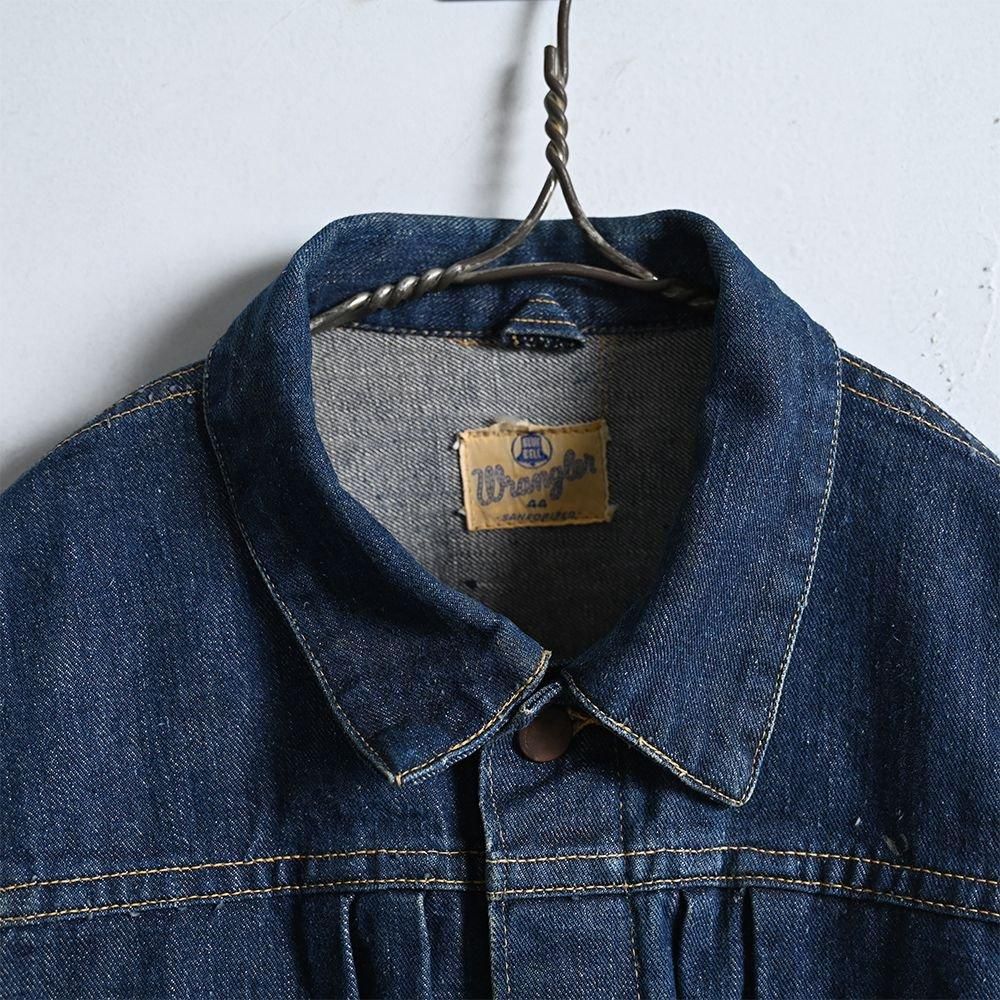 WRANGLER 111MJ DENIM JACKET(SZ 44/DARK COLOR) - 古着屋 WRANGLER 111MJ DENIM JACKET(SZ 44/DARK COLOR) - 古着屋
