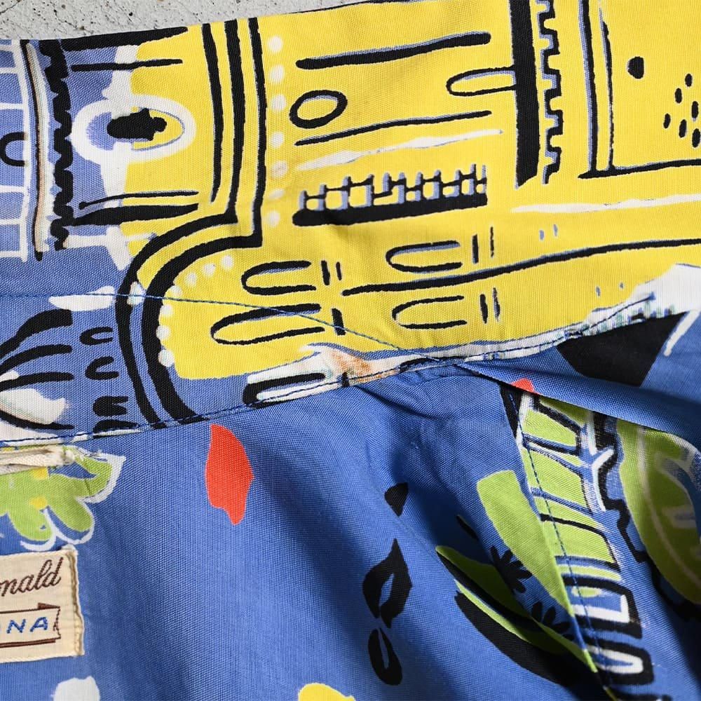 Sandy Mac Donald HAWAIIAN SHIRT with POCKET（1950'S/MEDIUM