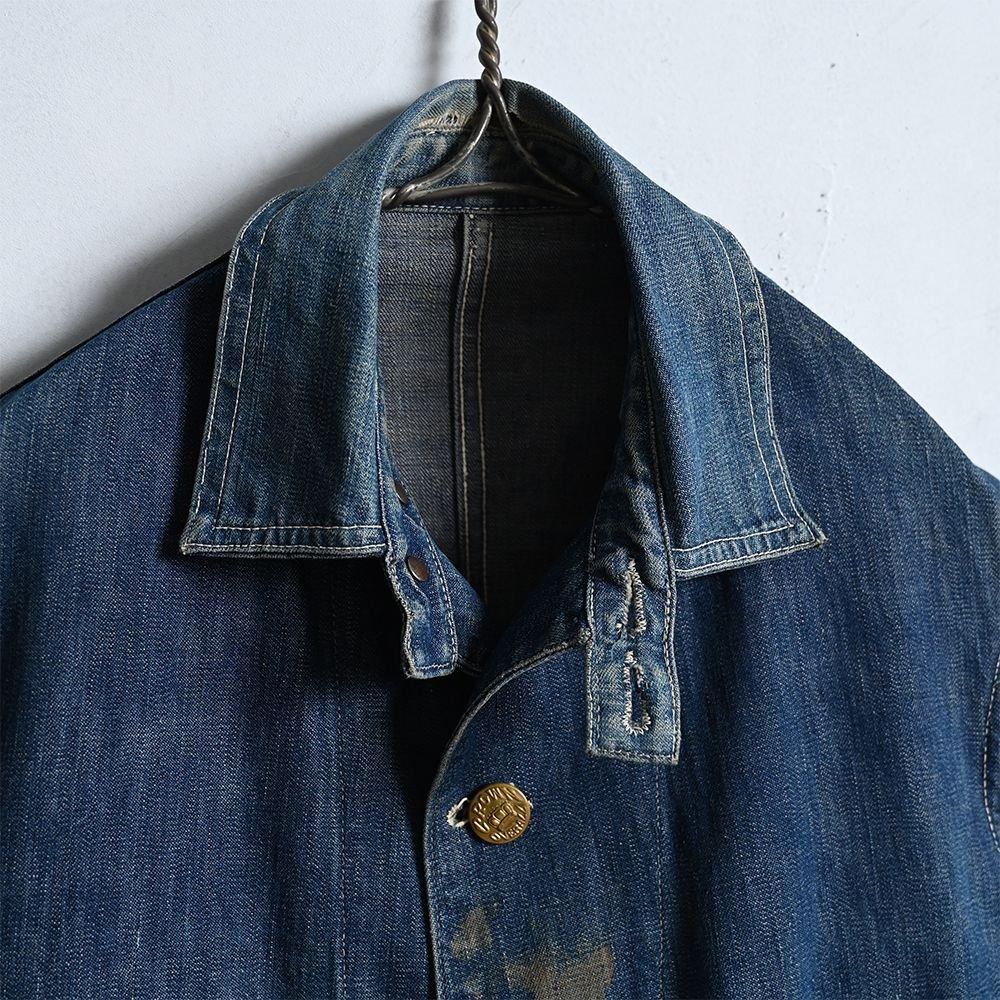 CROWN DENIM COVERALL with CHINSTRAP & CHANGE BUTTON（1930'S