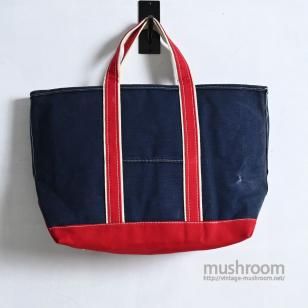 L.L.BEAN DELUXE TOTE80'S/NVYRED/VERY GOOD CONDITION