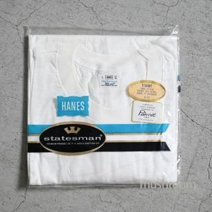 HANES STATESMAN PLAIN T-SHIRTDEADSTOCK/LARGE