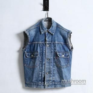 LEVI'S 507XX CUT-OFF DENIM VESTONE SIDE TAB/GOOD INDIGO