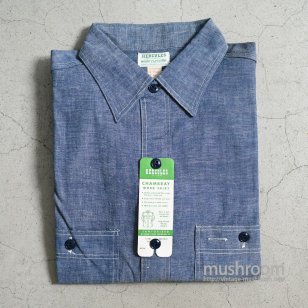 HERCULES L/S CHAMBRAY WORK SHIRT1940'S/DEADSTOCK/SZ 16