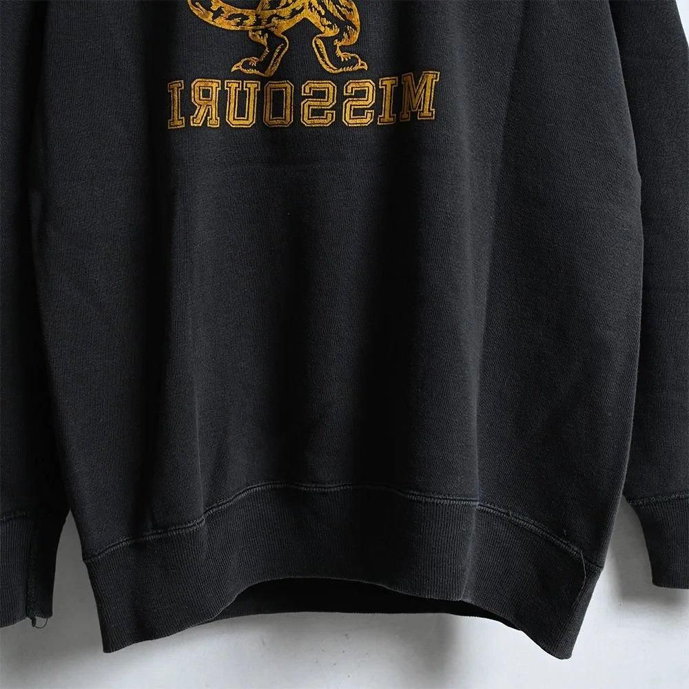 50's 黒 カラーフロッキー BIG size MISSOURI SWEAT 50's 黒 カラーフロッキー BIG size MISSOURI SWEAT