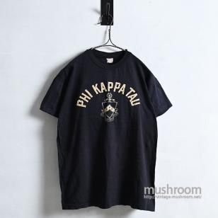 CHAMPION FLOCK PRINT T-SHIRT1950'S/BLACK BODY/LARGE