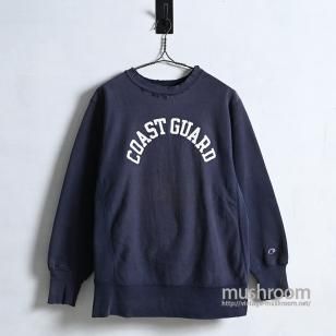 CHAMPION COAST GUARD REVERSE WEAVE1980'S/GOOD DAMAGE/LARGE