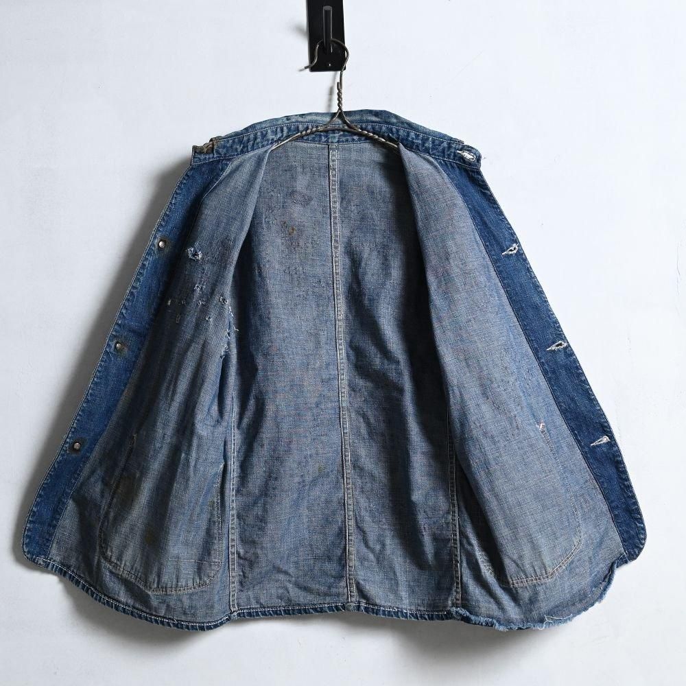 ジャケット・アウター WW2 2-POCKET DENIM COVERALL 40s WW2 2-POCKET DENIM COVERALL（1940'S） - 古着屋 ｜ mushroom