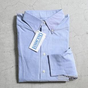 LANDS' END BLUE OXFORD L/S BD SHIRT1990'S/SZ 16 1/2-33/DEADSTOCK