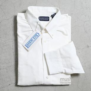 LANDS' END WHITE OXFORD L/S BD SHIRT1990'S/SZ 16 1/2-33/DEADSTOCK