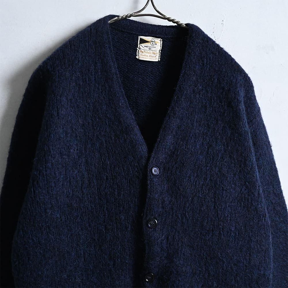 ALLEN NAVY ALPACA MOHAIR CARDIGAN(1960'S/MINT CONDITION ALLEN NAVY ALPACA MOHAIR CARDIGAN(1960'S/MINT CONDITION