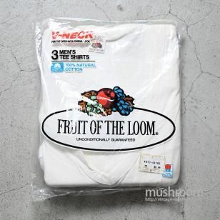 FRUIT OF THE LOOM PLAIN 3-PACK V-NECK T-SHIRTX-LARGE/DEADSTOCK 