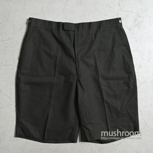 OLD BLACK POPLIN SHORTS1960'S/DEADSTOCK/W34/