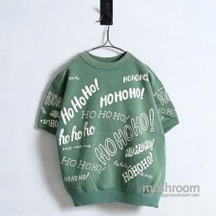 HOHOHO! PRINT S/S SWEAT SHIRT1960'S/GOOD CONDITION