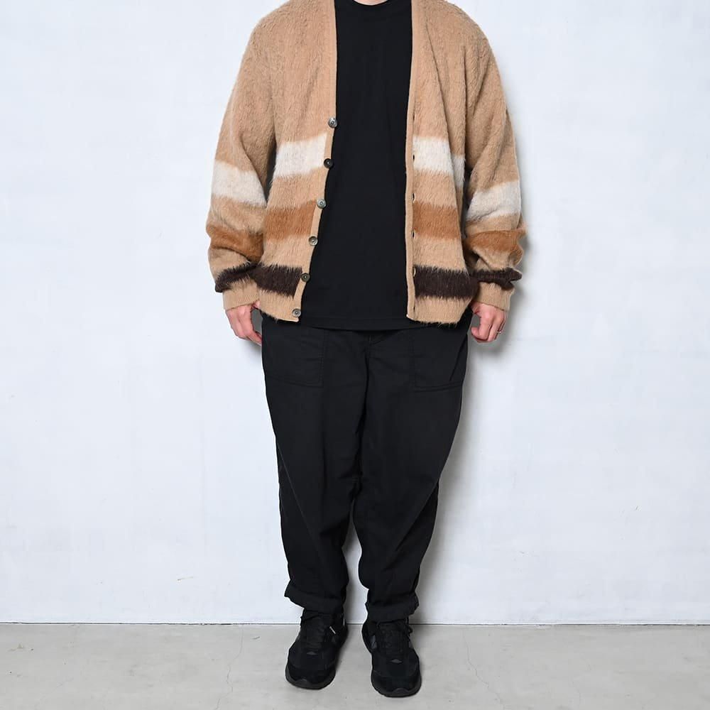 OLD BORDER STRIPED MOHAIR CARDIGAN（1960'S/GOOD CONDITION