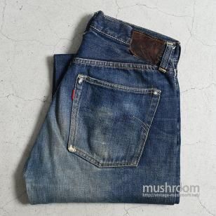 LEVI'S 501XX JEANS with LEATHER PATCH'47 MODEL/GOOD CONDITION