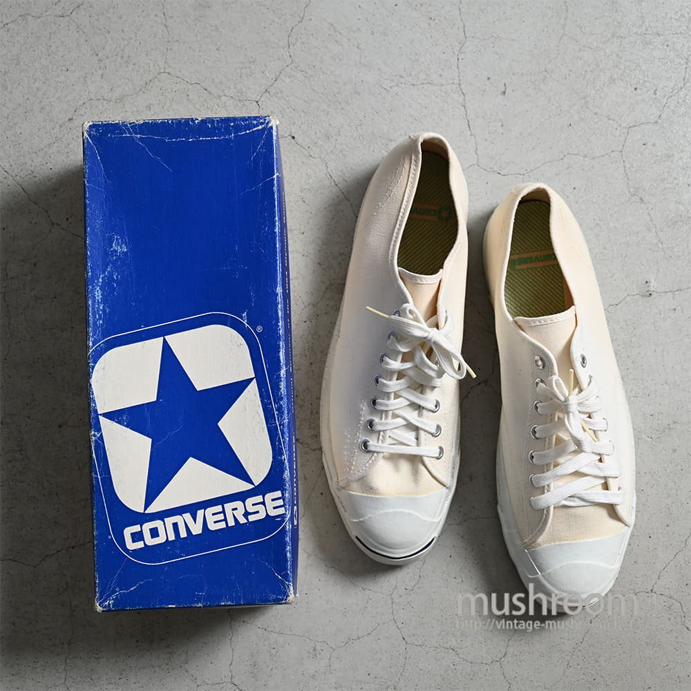 CONVERSE JACK PURCELL CANVAS SHOES with BLUE BOXEarly 1980'S/DEADSTOCK/US 11 1/2