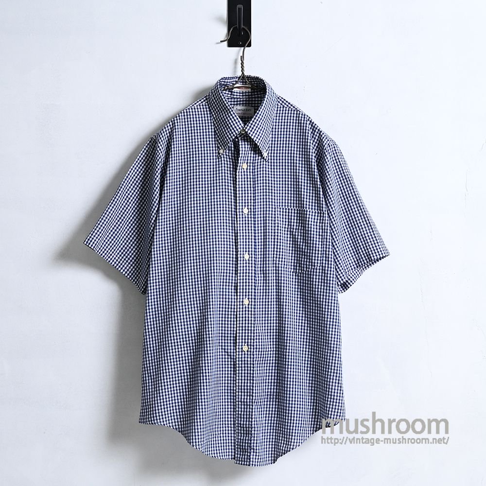 GANT GINGHAM CHECK S/S BD SHIRT1970'S/VERY GOOD CONDITION