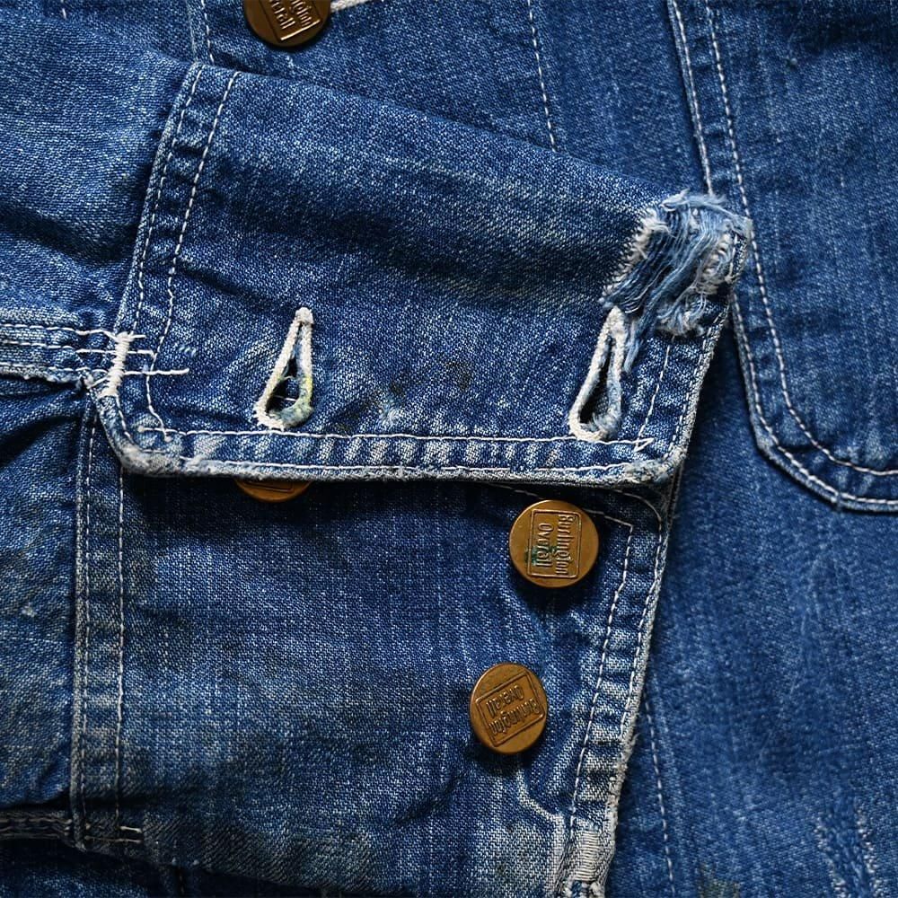 BURLINGTON DENIM COVERALL with CHINSTRAP（1930'S/GOOD