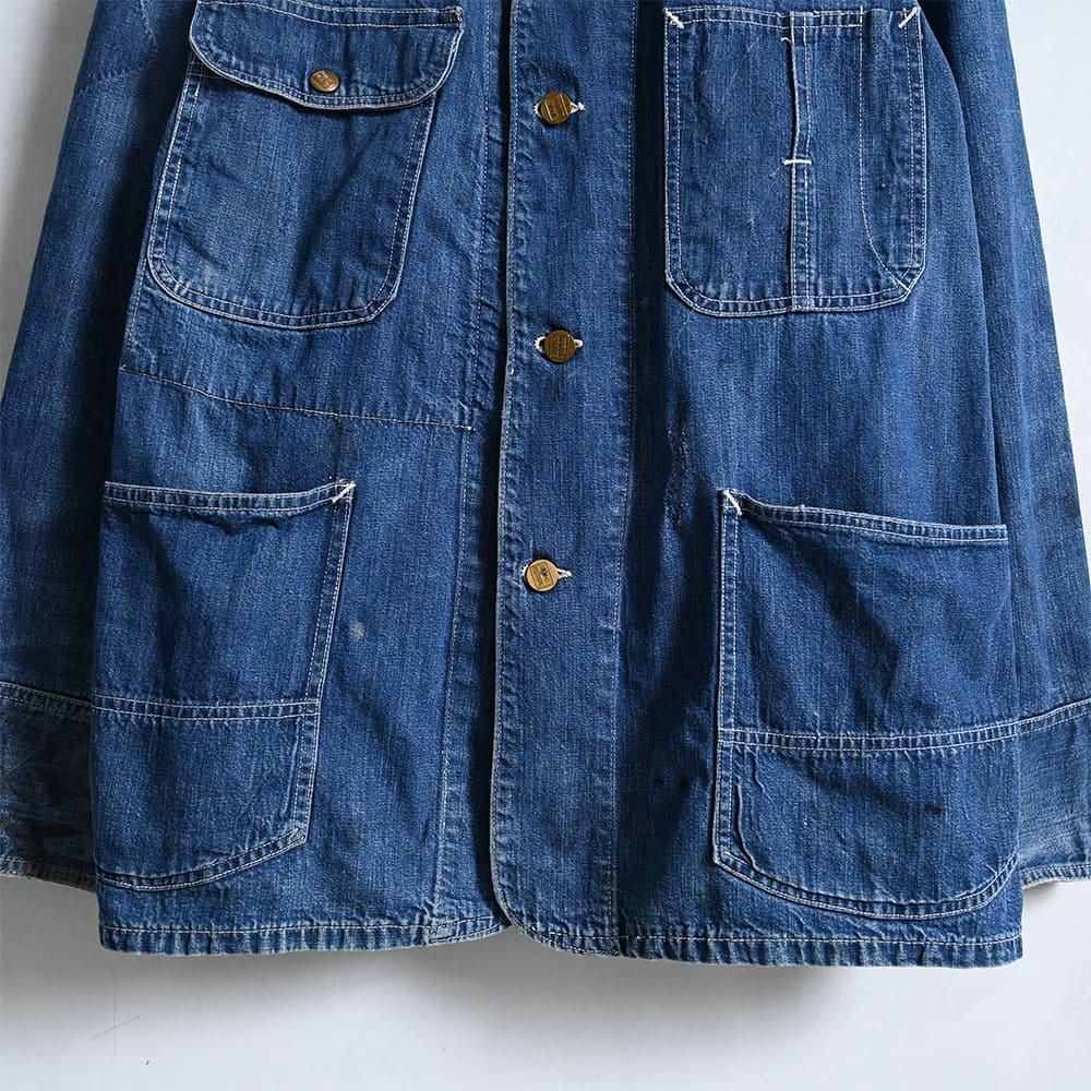 BURLINGTON DENIM COVERALL with CHINSTRAP（1930'S/GOOD