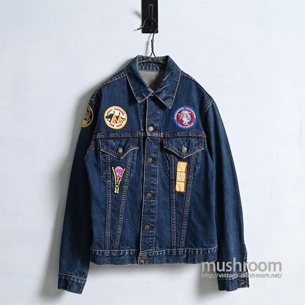 LEVI'S 70505-0217 BIGE DENIM JACKET with PATCH（1960'S/GOOD INDIGO） - 古着屋 ｜  mushroom(マッシュルーム)　ヴィンテージクロージングストア