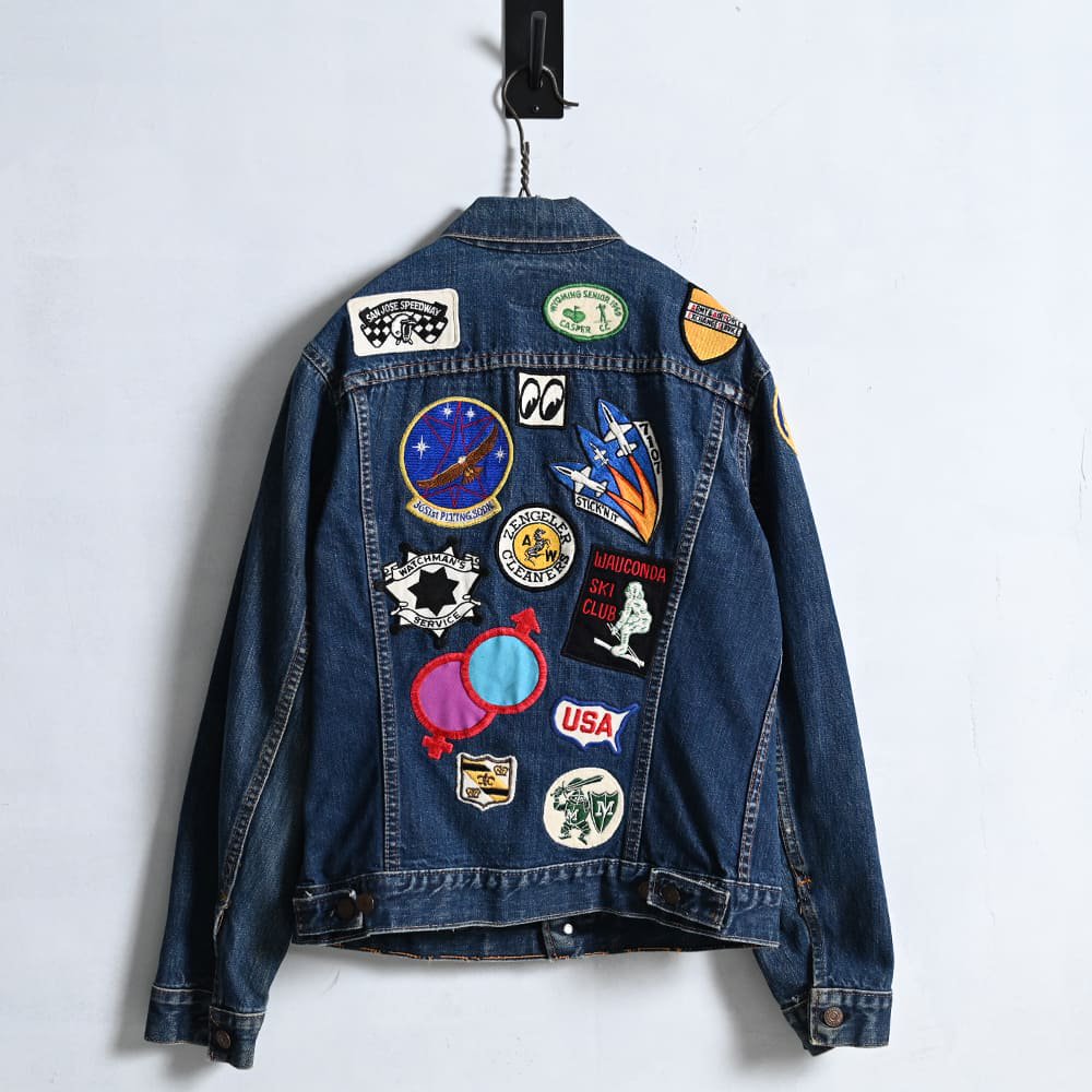 LEVI'S 70505-0217 BIGE DENIM JACKET with PATCH（1960'S/GOOD INDIGO） - 古着屋 ｜  mushroom(マッシュルーム) ヴィンテージクロージングストア