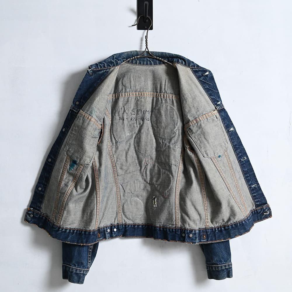 LEVI'S 70505-0217 BIGE DENIM JACKET with PATCH(1960'S/GOOD LEVI'S 70505-0217 BIGE DENIM JACKET with PATCH(1960'S/GOOD