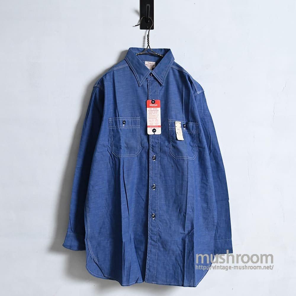 SEARS BLUE CHAMBRAY WORK SHIRT（1950'S/SZ 15 1/2/DEADSTOCK