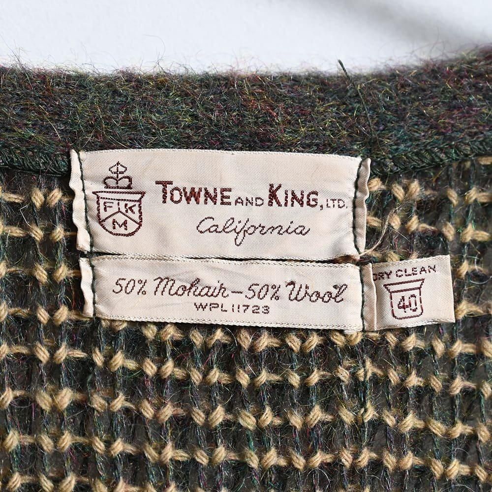 TOWNE AND KING, LTD. MOHAIR CARDIGAN（1960'S/ALMOST
