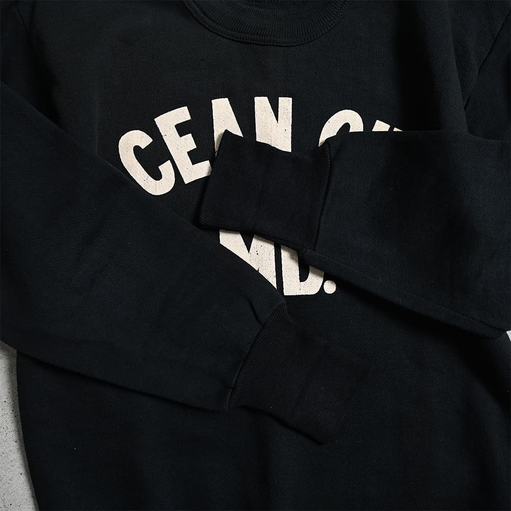 "OCEAN CITY MD." BLACK SWEAT SHIRT（1950'S/DEADSTOCK） 古着屋 ｜ mushroom