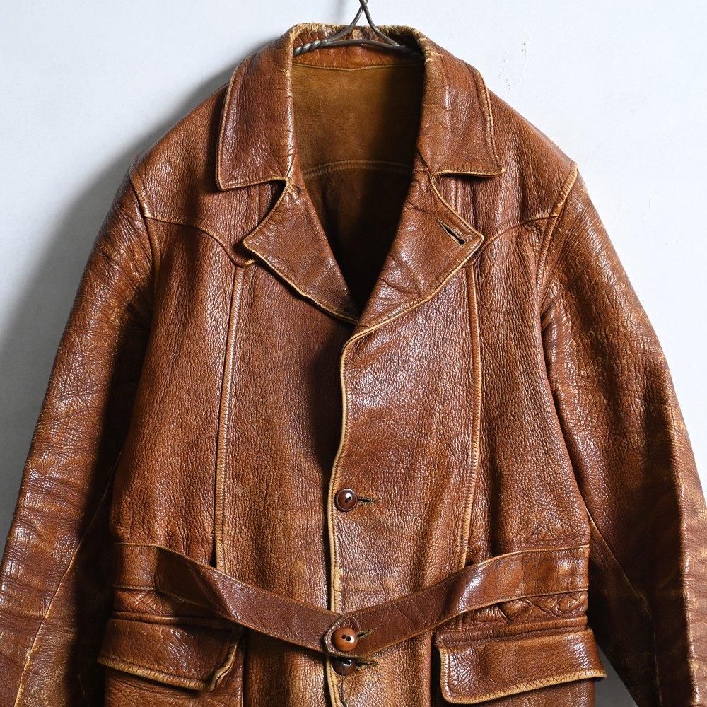 SCULLY BROS NOFOLK STYLED GOATSKIN LEATHER JACKET（Around