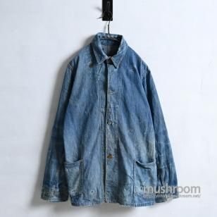 WW2 BIG SMITH 2-POCKET DENIM COVERALLGOOD REPAIR