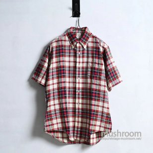 ENRO MADRAS PLAID COTTON S/S BD SHIRT1960'S/ALMOST DEDASTOCK/MEDIUM