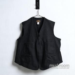 EDDIE BAUER FOUR POCKET PIN-STRIPED WOOL VESTALMOST DEADSTOCK/SZ 48