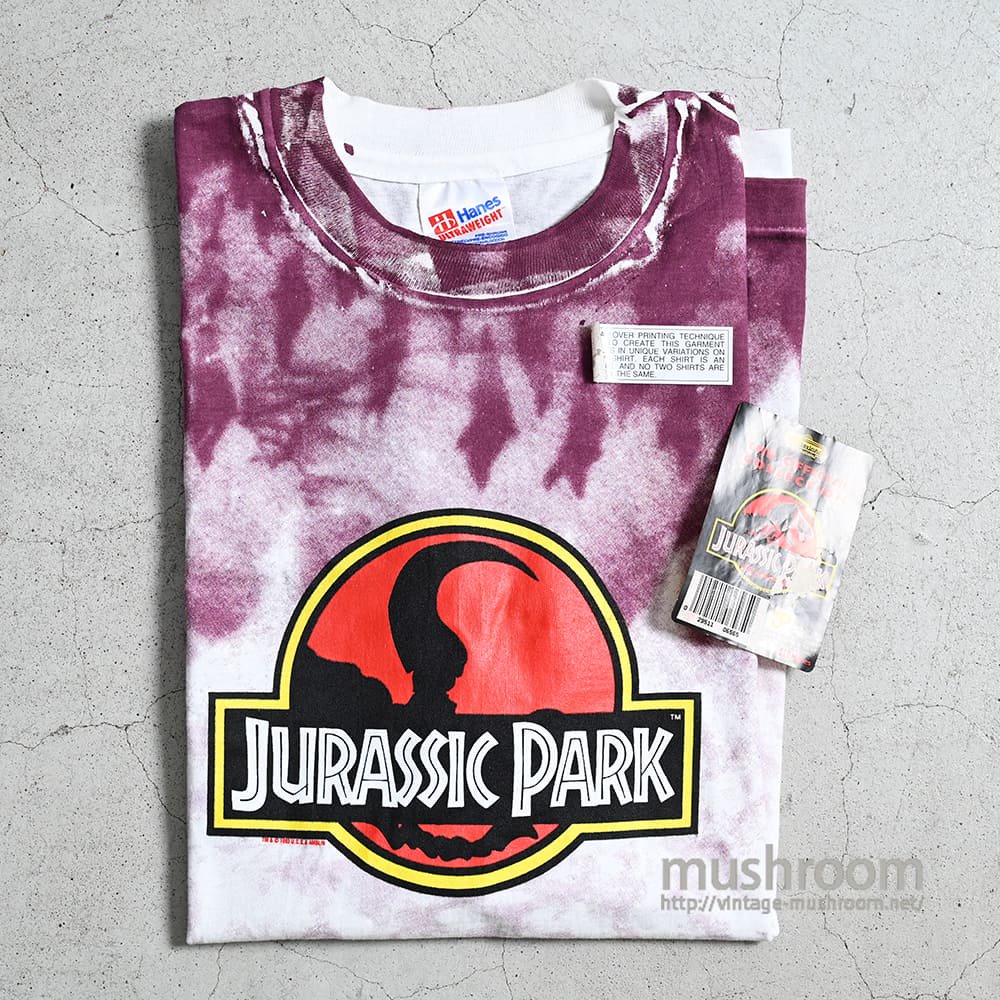 JURASSIC PARK × CUP NOODLE ALL OVER PRINT T-SHIRT（'93/DEADSTOCK/LARGE） -  古着屋 ｜ mushroom(マッシュルーム)　ヴィンテージクロージングストア