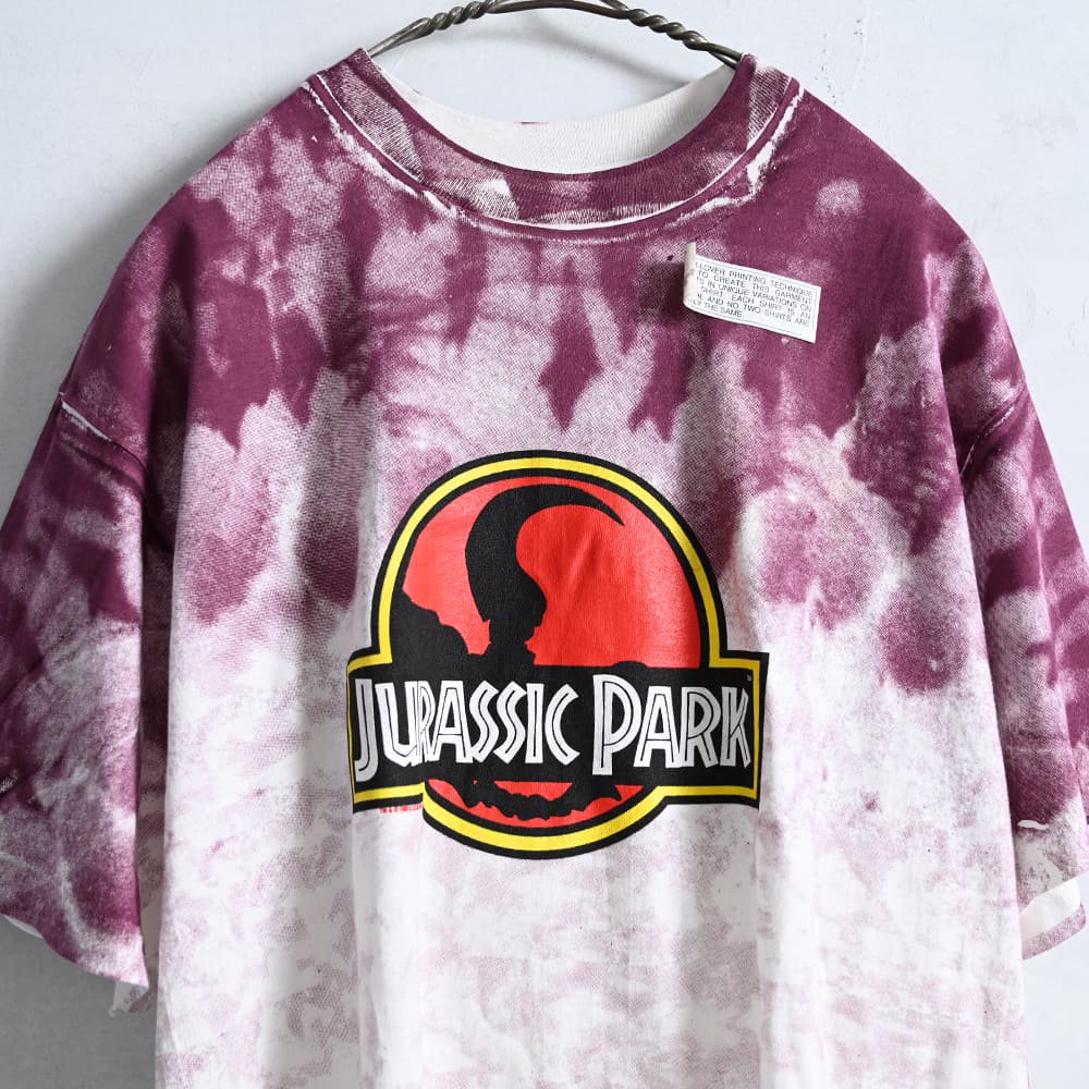 JURASSIC PARK × CUP NOODLE ALL OVER PRINT T-SHIRT（'93/DEADSTOCK/LARGE） -  古着屋 ｜ mushroom(マッシュルーム)　ヴィンテージクロージングストア