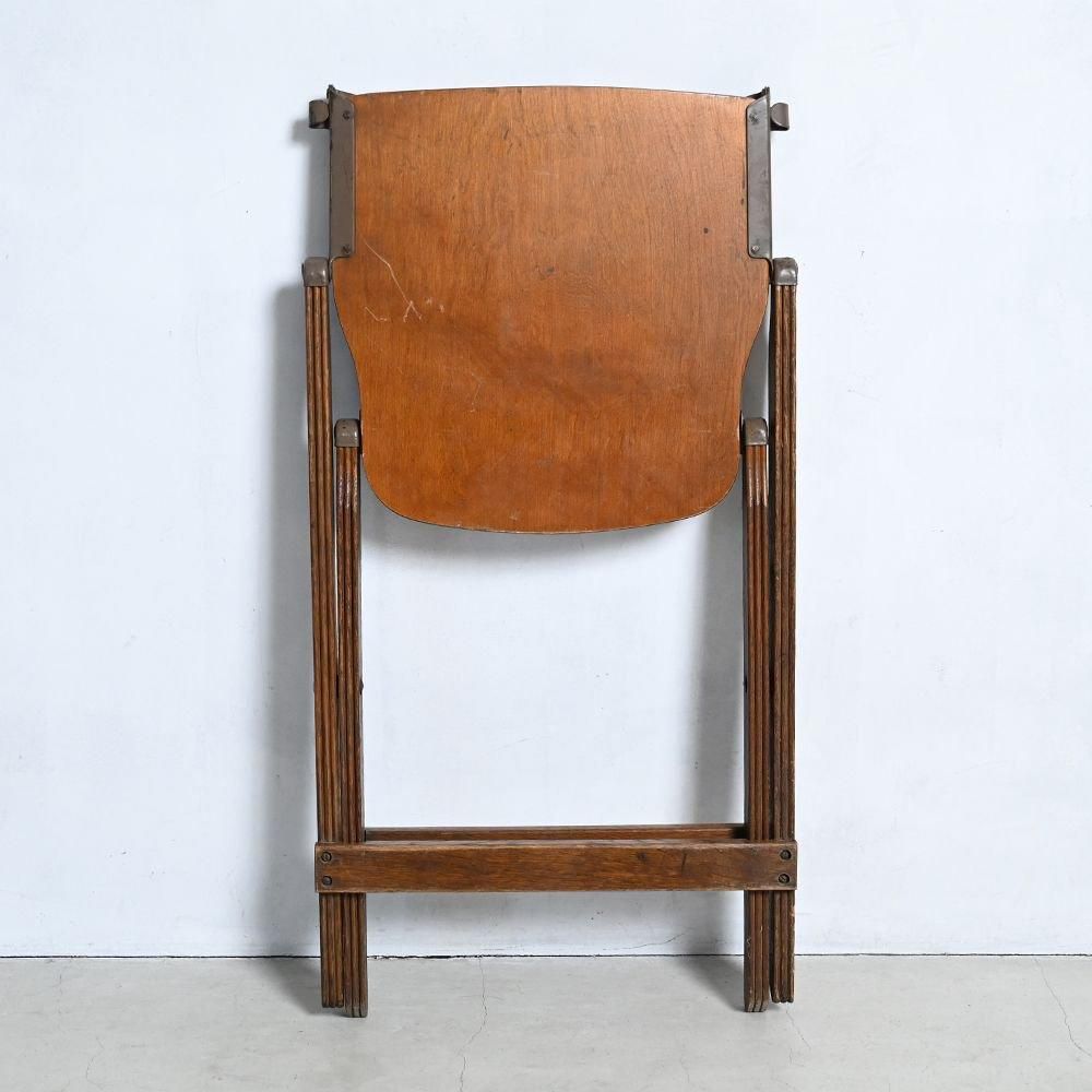 家具 Vintage American Seating folding  chair AMERICAN SEATING COMPANY WOOD FOLDING CHAIR（1940～50'S/GOOD