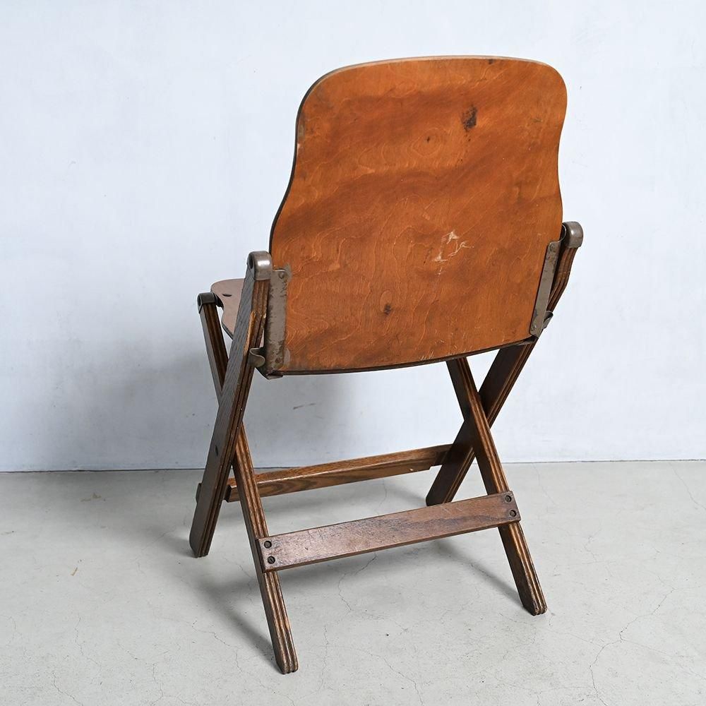 AMERICAN SEATING COMPANY WOOD FOLDING CHAIR(1940~50'S/GOOD AMERICAN SEATING COMPANY WOOD FOLDING CHAIR(1940~50'S/GOOD