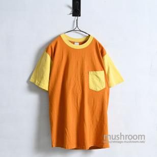 TOWNCRAFT TWO-TONE T-SHIRT with POCKET1960'S/GOOD CONDITION/LARGE