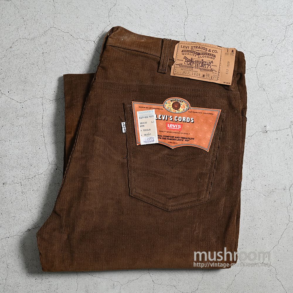 LEVI'S 517-15129 CORDUROY PANTS'84/DEADSTOCK/W38L30