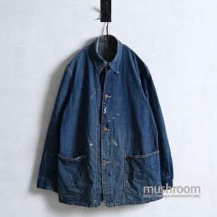 WW2 STRONG RELIABLE 2-POCKET DENIM COVERALL with PAINT
