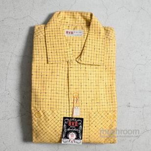 B.V.D PLAID PRINT FLANNEL SHIRT1950'S/DEADSTOCK/LARGE