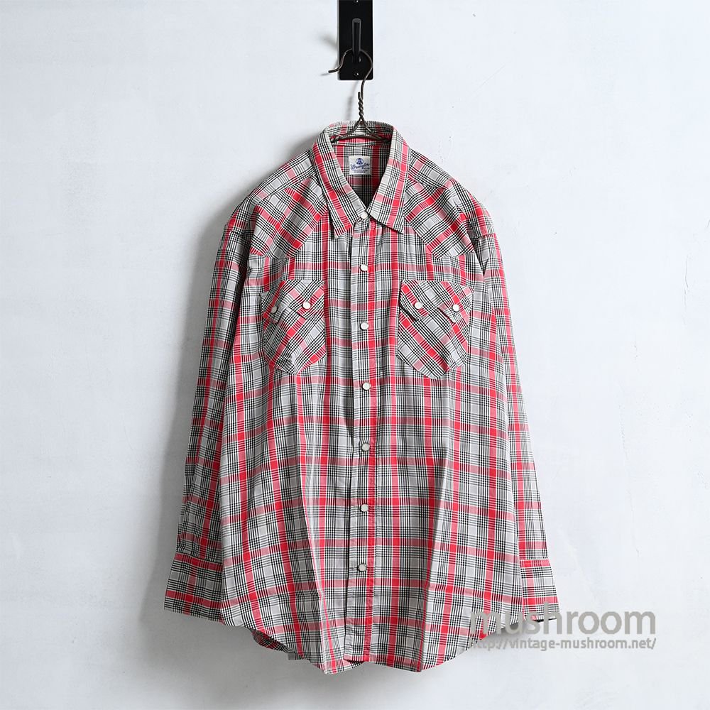 WRANGLER PLAID COTTON WESTERN SHIRTVERY GOOD CONDITION/SZ 16 1/2-33