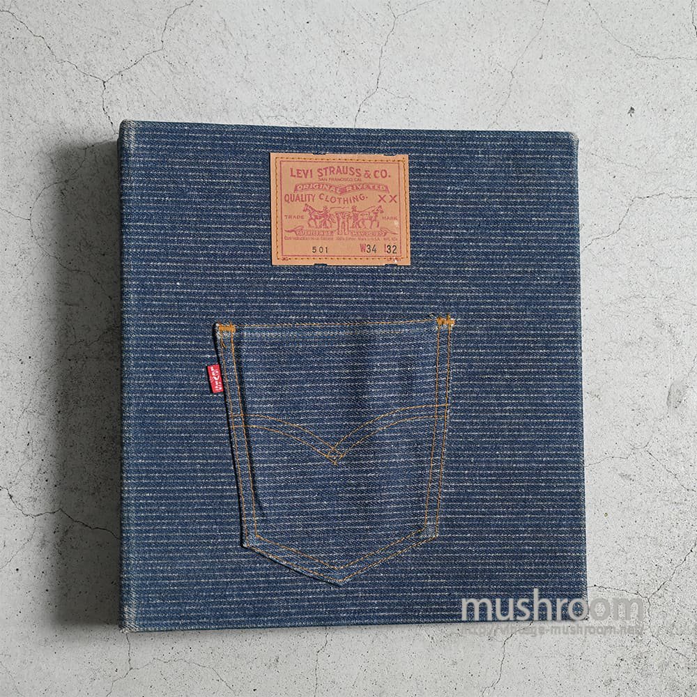 LEVI'S ADVERTISING STRIPED DENIM BINDER1980'S/VERY GOOD CONDITION