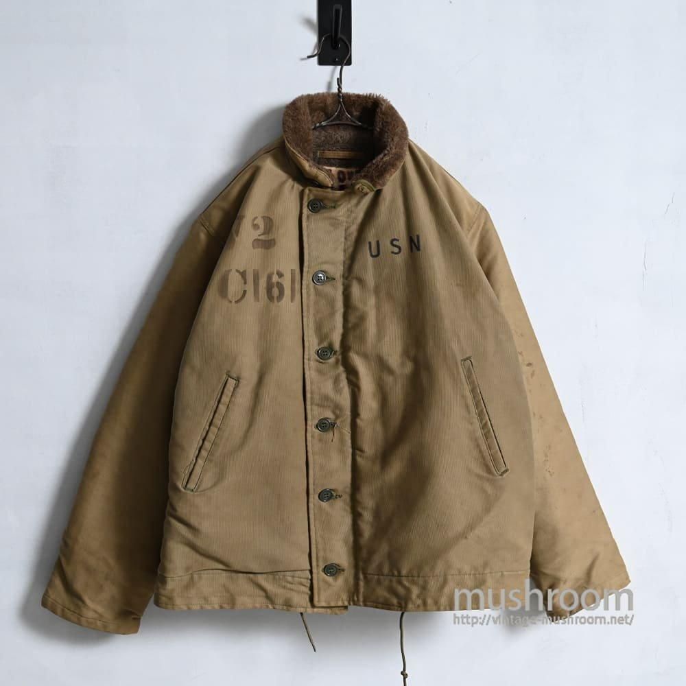 WW2 U.S.NAVY N-1 DECK JACKET with STENCIL（BIG SIZE/VERY