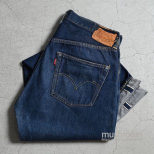 LEVI'S 501XX JEANS with LEATHER PATCH1950'S/DARK COLOR